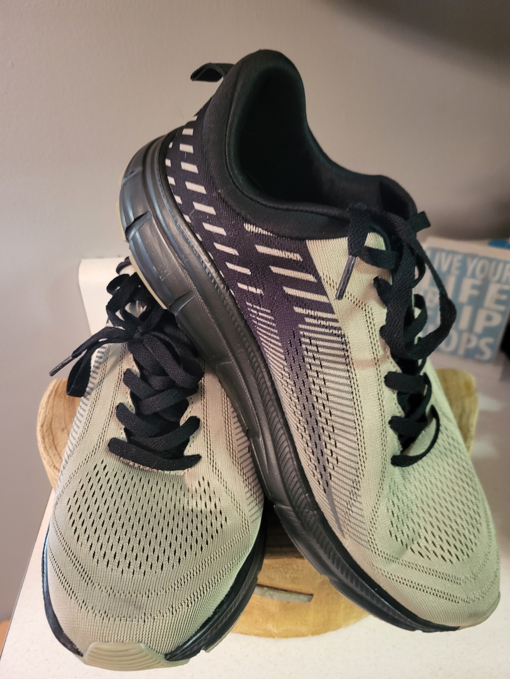Reebok Men's Athletic Sneakers - Black & Light Green